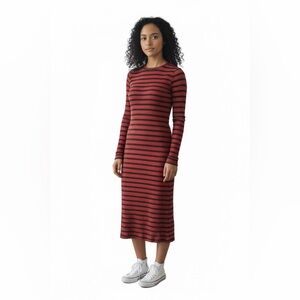 Current/Elliot NWOT The Breton Striped Long Sleeve T-Shirt MIDI Dress Size S